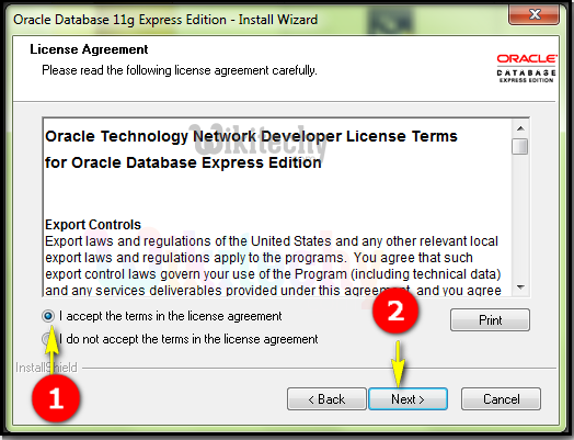  step 4 oracle installation procedure accept